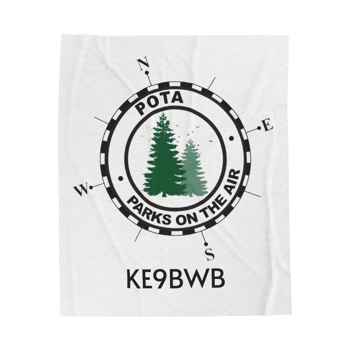 Personalized POTA Cozy Velveteen Plush Blanket - Perfect for chilly activations, Field Day, Gift for Ham Operators, Warm Throw