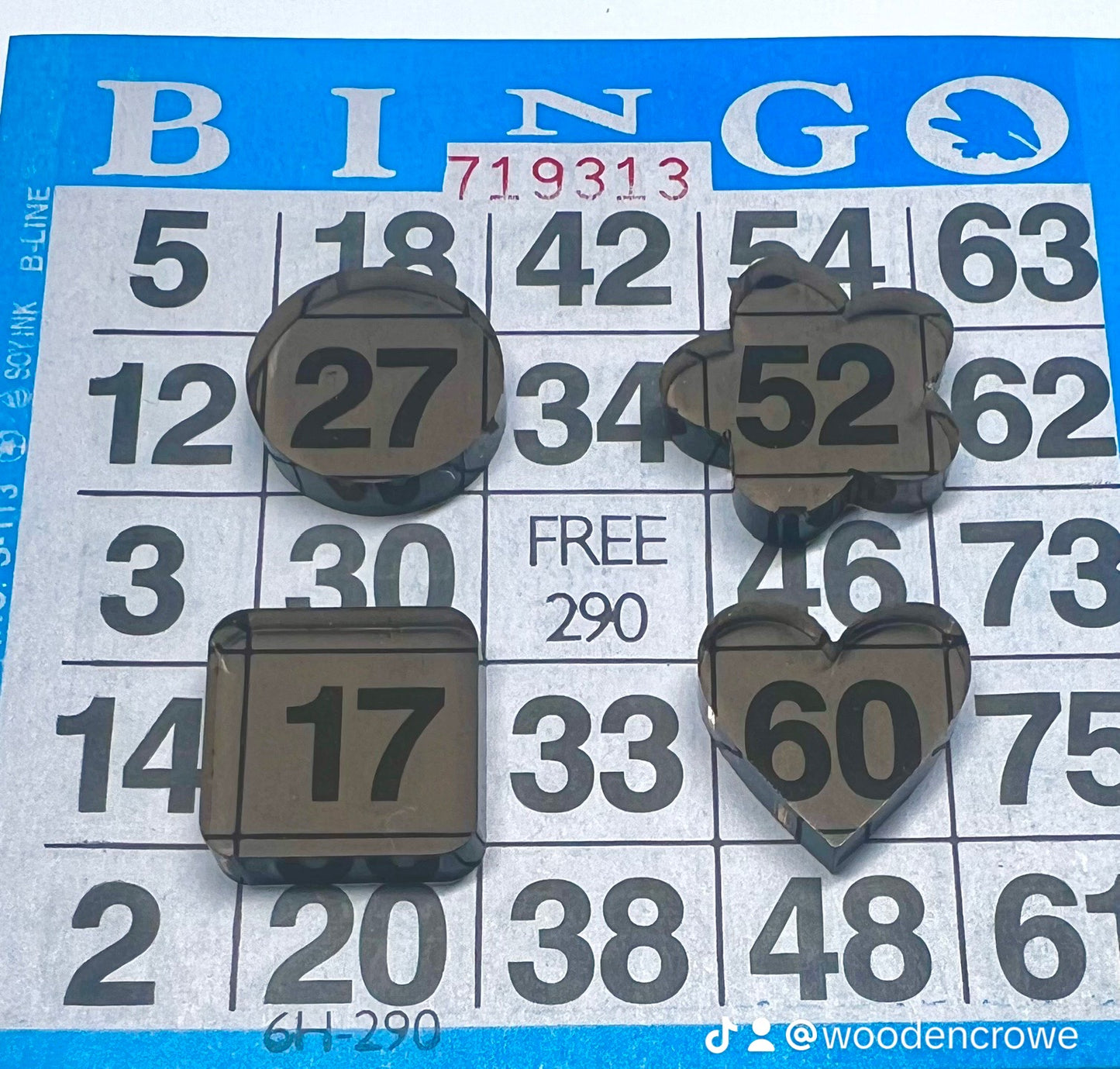 BINGO WAITERS Oops markers one to go!