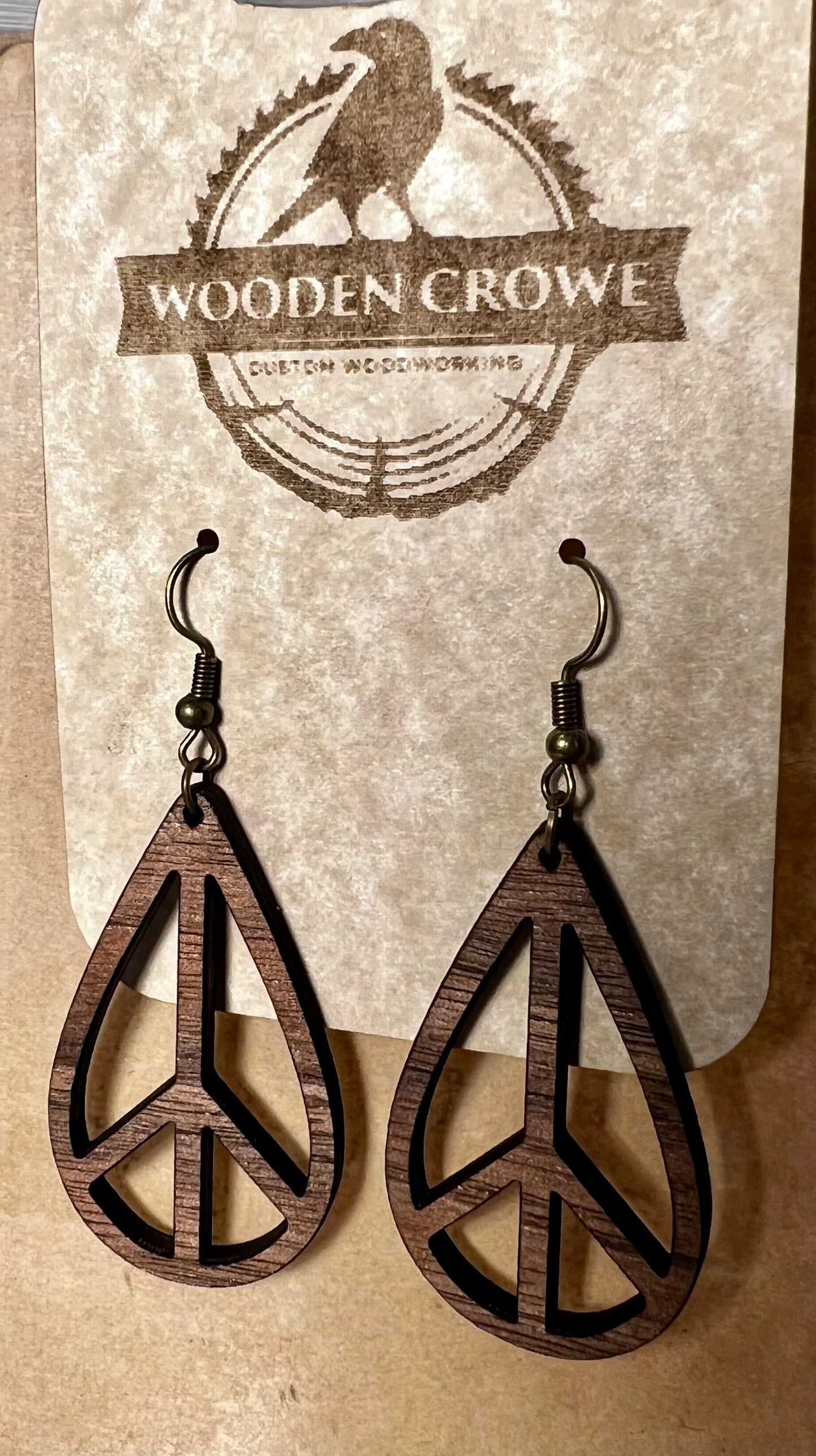 Wood earrings hand made