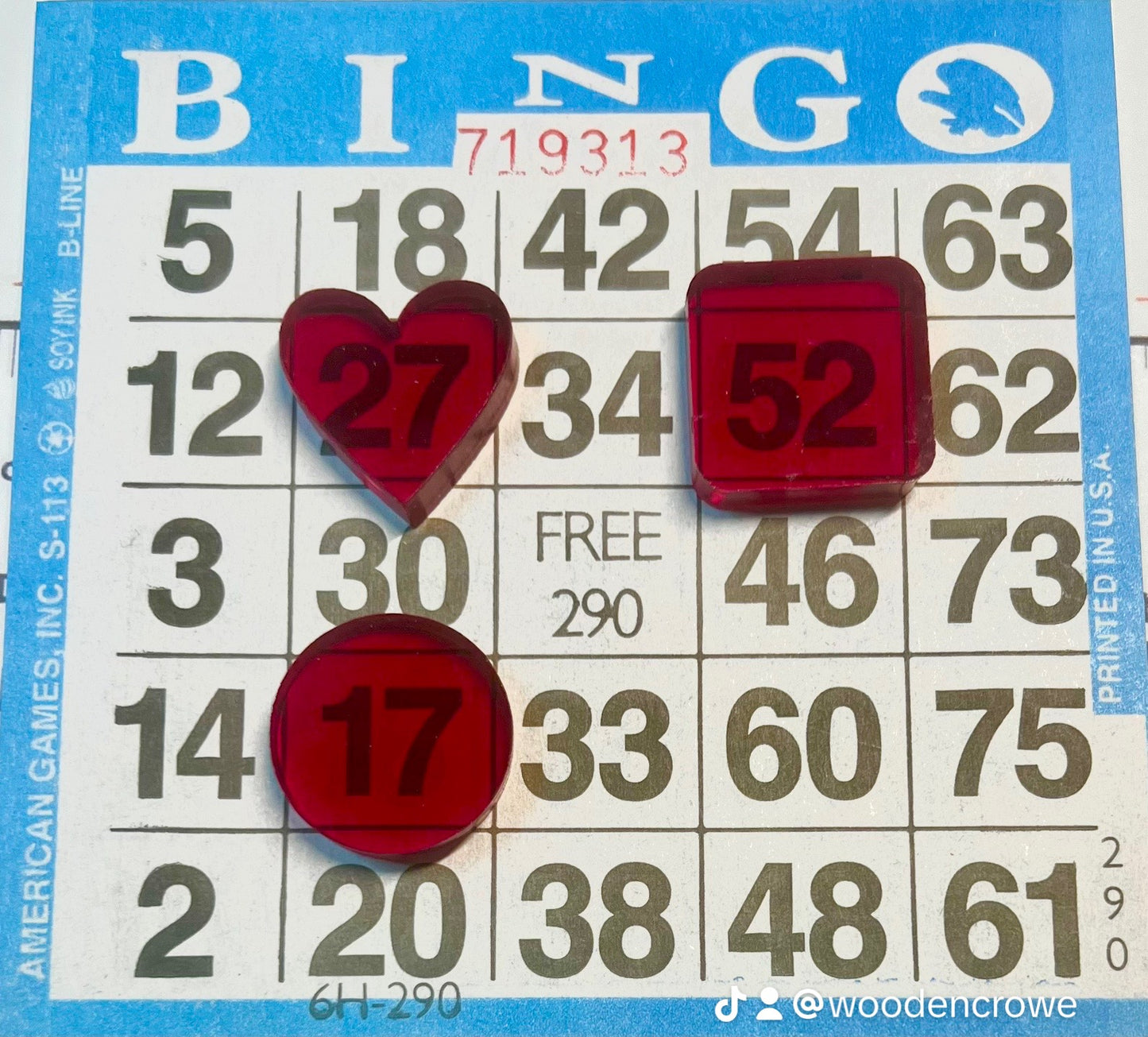 BINGO WAITERS Oops markers one to go!