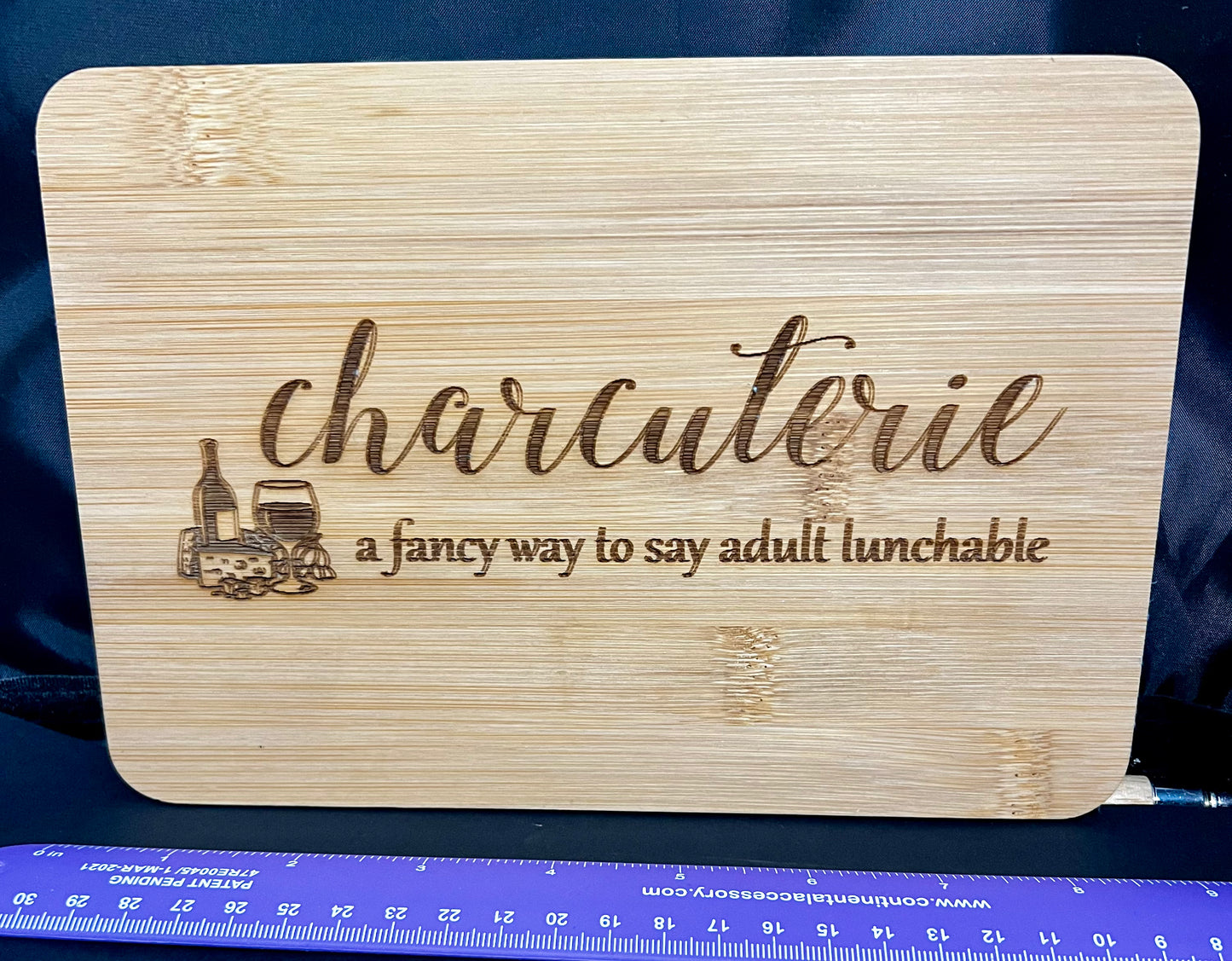 Adult Lunchable Charcuterie Board bamboo.