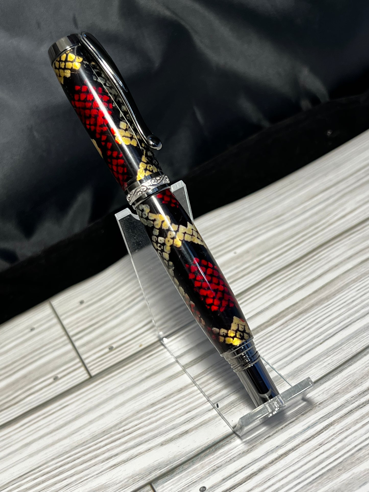 Snakeskin rollerball pen