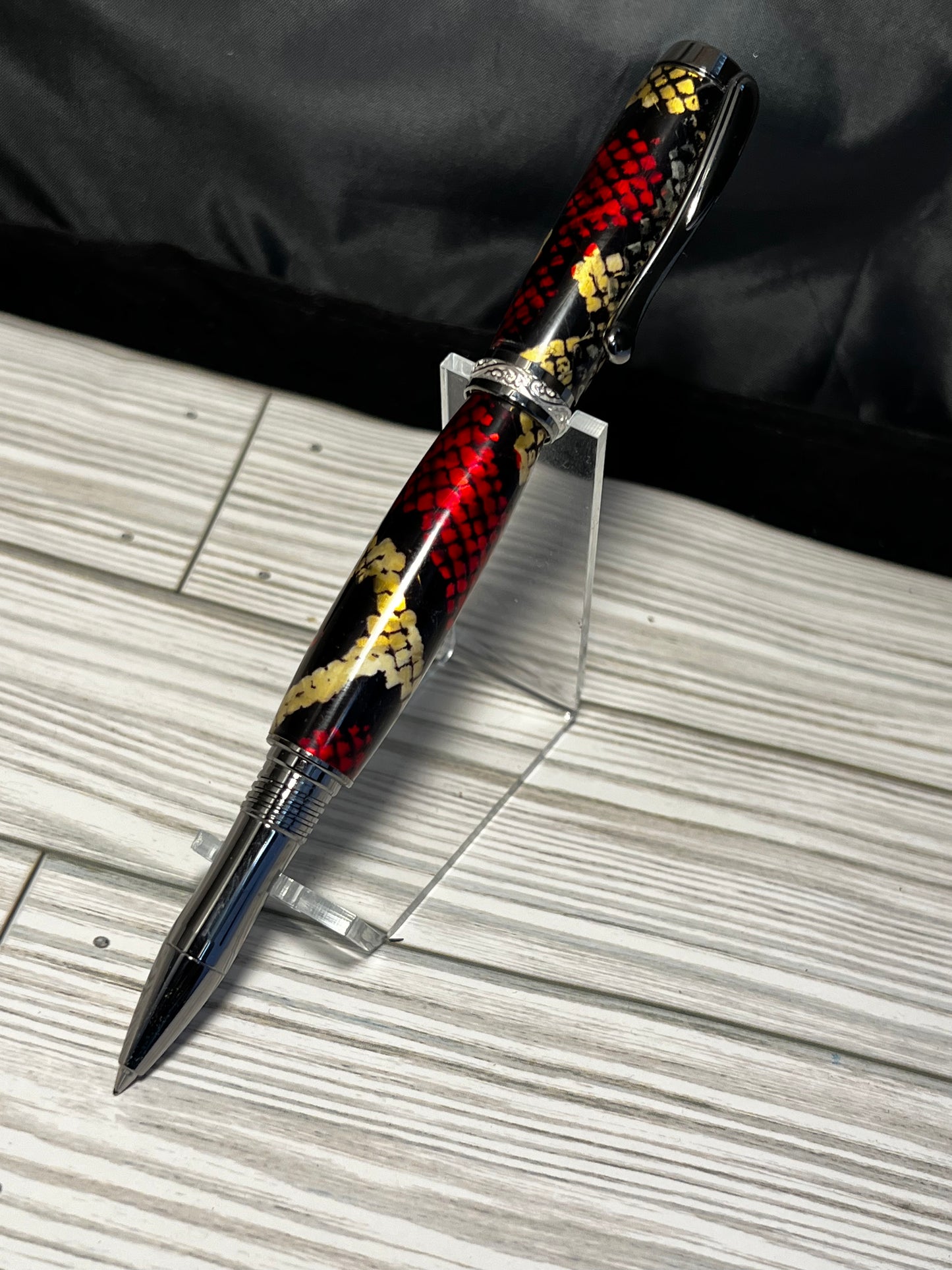 Snakeskin rollerball pen