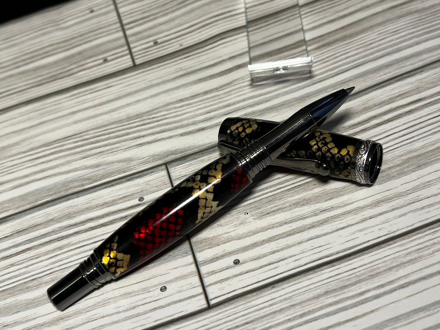 Snakeskin rollerball pen