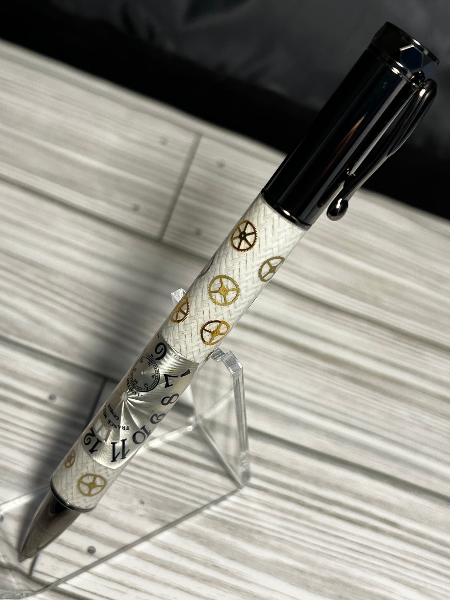 Steampunk rollerball magnetic cap pen