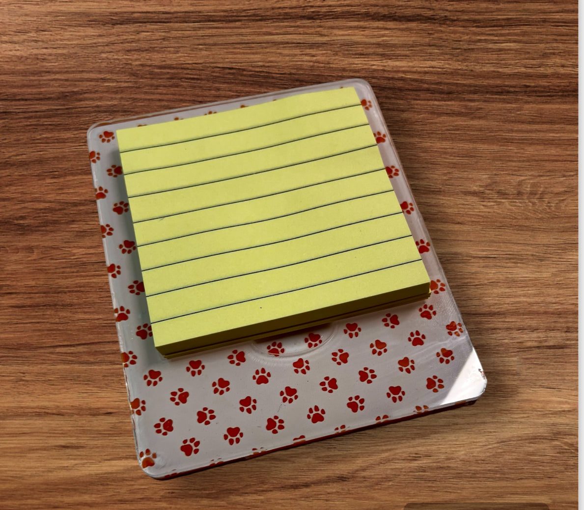 Sticky Note holder Paw Prints CUTE --FREE SHIPPING