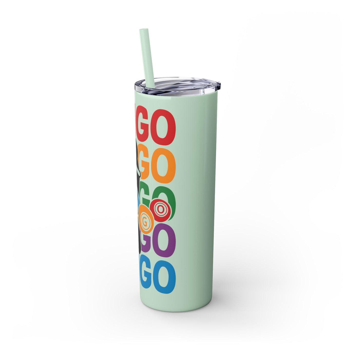 Personalized Colorful Bingo Skinny Tumbler with Straw, Perfect Gift for Bingo Lovers, Travel Mug for Game Night, Fun Party Accessory, 20oz