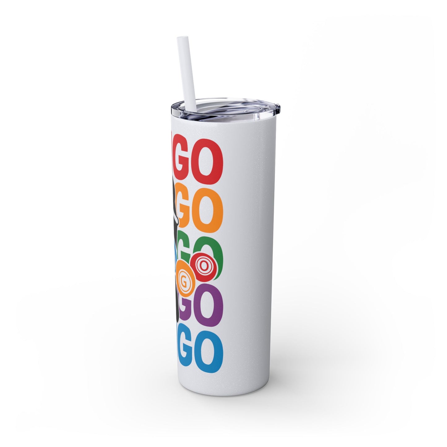Personalized Colorful Bingo Skinny Tumbler with Straw, Perfect Gift for Bingo Lovers, Travel Mug for Game Night, Fun Party Accessory, 20oz